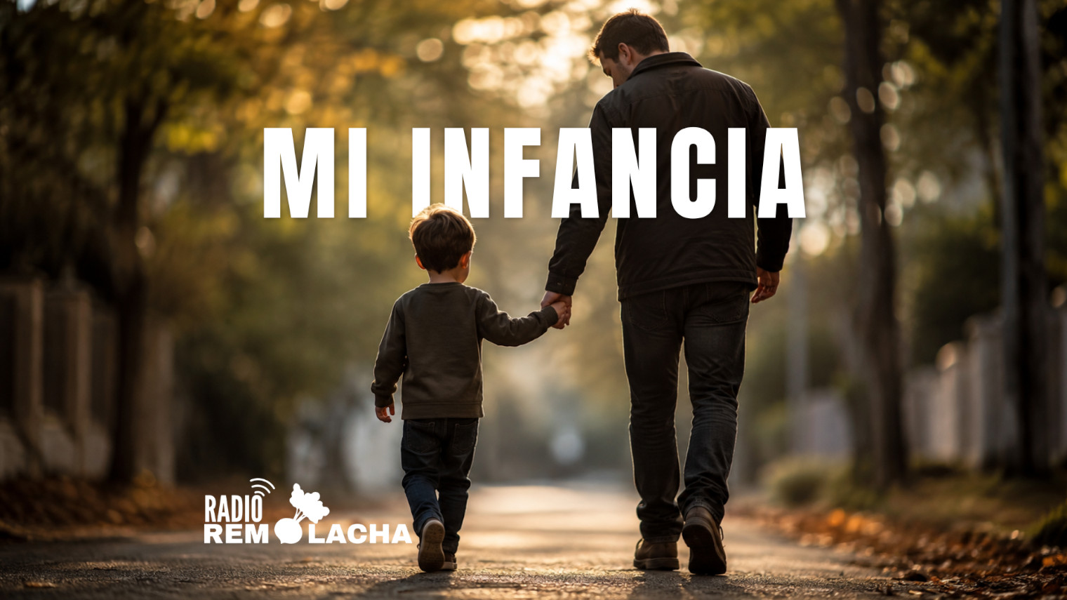 Un niño que lleva de la mano a su yo adulto
