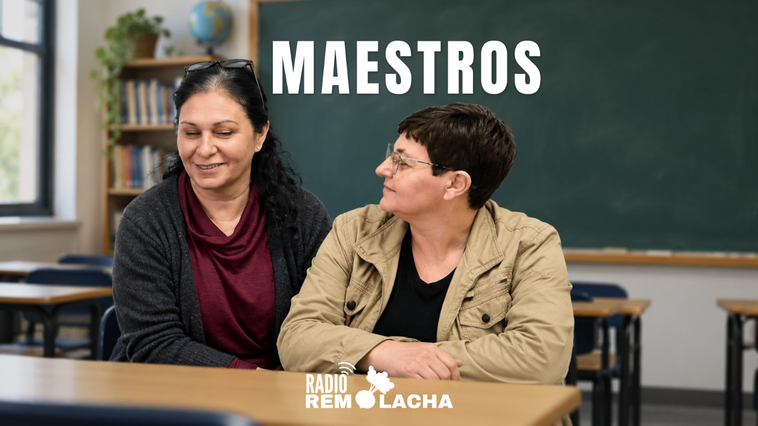 Las Profes Turme y Lucini de forma casual en un aula