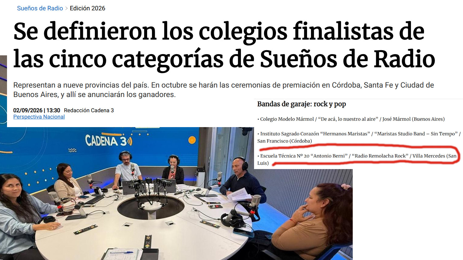 Sueños de radio anuncia los finalistas 2026